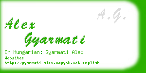 alex gyarmati business card